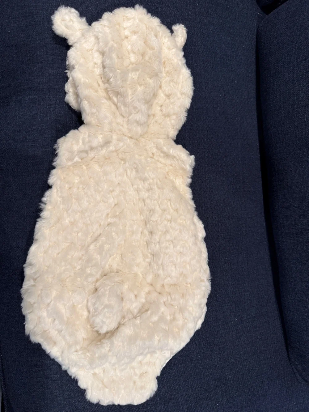 Pottery Barn Kids Cream Lamb Hooded Plush Hat